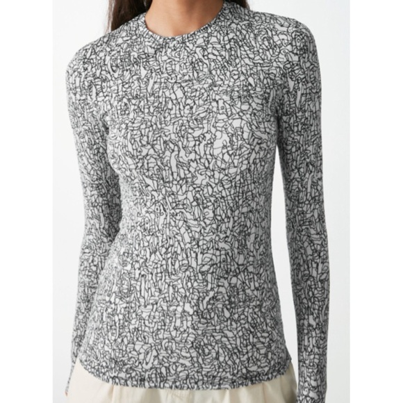 COS Printed Form-fitting Long-sleeve Top xs - Picture 2 of 7